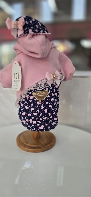 Moletom rosa corações P