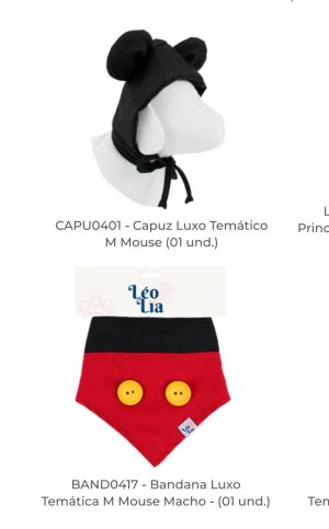 Kit Capuz e Bandana do Mickey