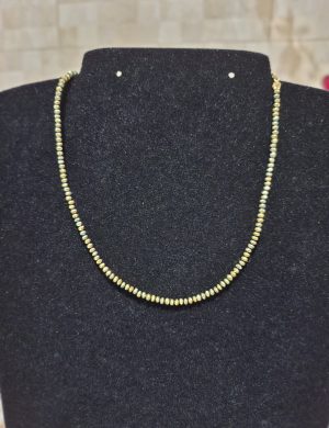 Choker de Hematita Dourada