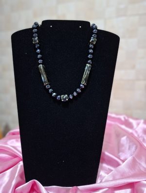 Colar Sofisticado em Cristal estilo Murano.
Preto ou Rosa