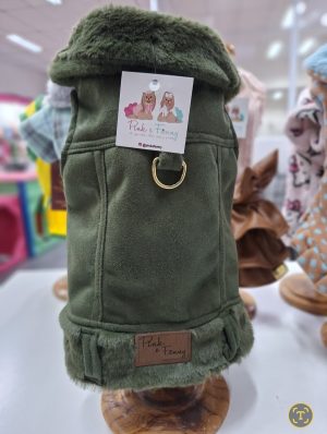 Colete pele gramato verde