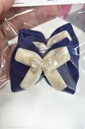 Laço Veludo Marinho