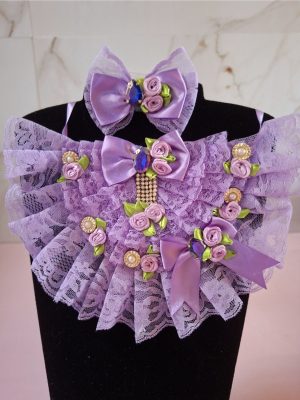 Bandana de Luxo com Laço 
Lilás