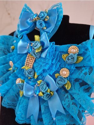 Bandana Luxo de Renda Azul