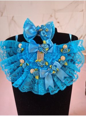 Bandana Luxo de Renda Azul