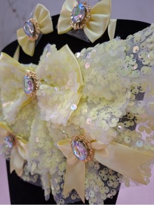 Bandana Luxo em Paete Amarela