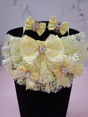 Bandana Luxo em Paete Amarela