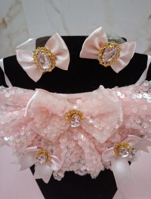 Bandana Luxo em Paete
Rosa bebê